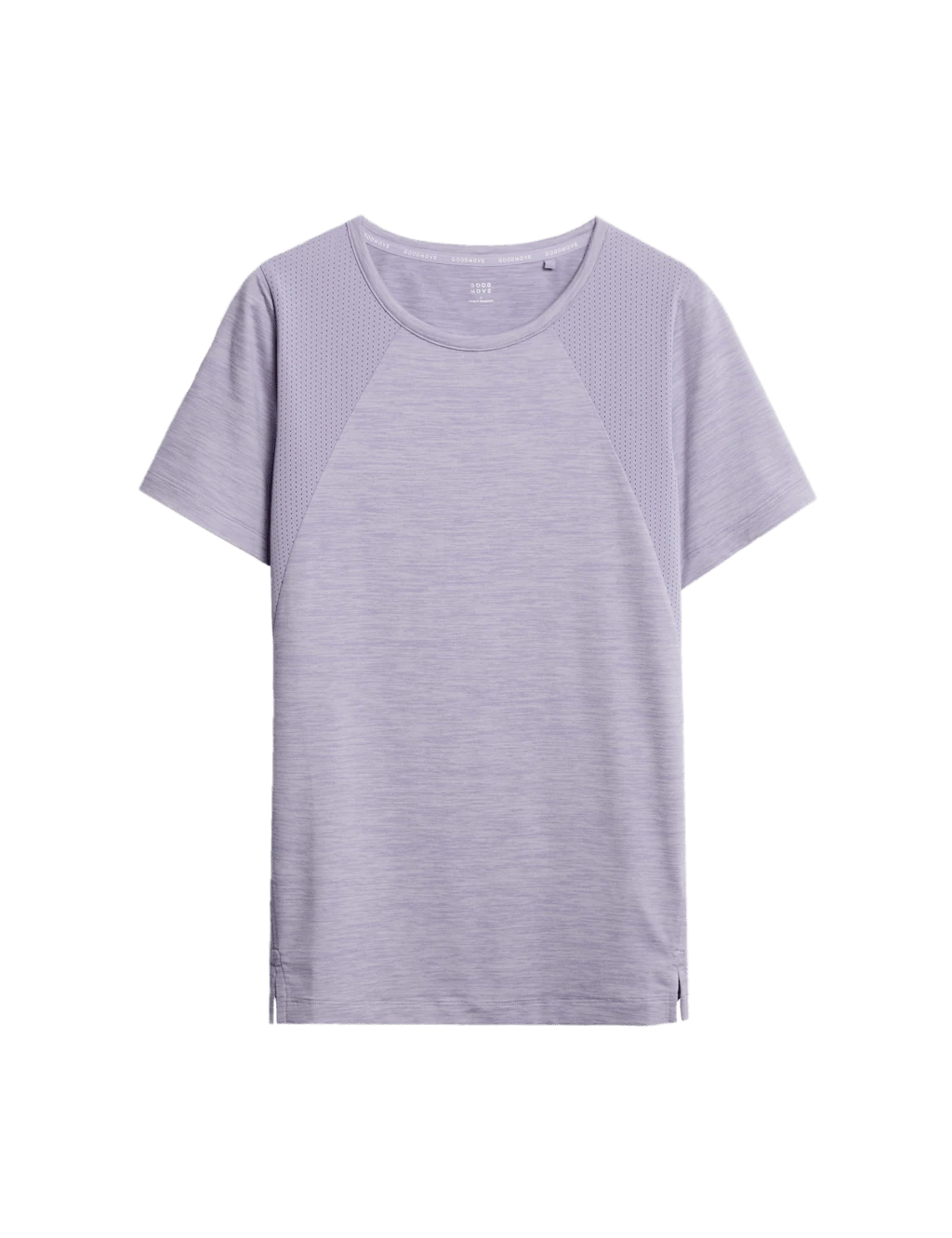 Round Neck Mesh Panel Relaxed T-Shirt 14 Round Neck Mesh Panel Relaxed T-Shirt - Image 14