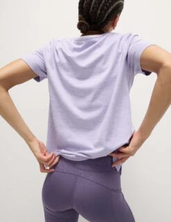 Round Neck Mesh Panel Relaxed T-Shirt 35 Round Neck Mesh Panel Relaxed T-Shirt -Marksandspencer Sale Store round neck mesh panel relaxed t shirt 13