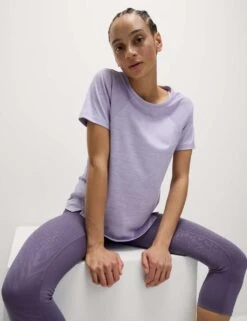 Round Neck Mesh Panel Relaxed T-Shirt 39 Round Neck Mesh Panel Relaxed T-Shirt -Marksandspencer Sale Store round neck mesh panel relaxed t shirt 17