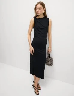 Round Neck Ruched Midi Bodycon Dress 16 Round Neck Ruched Midi Bodycon Dress -Marksandspencer Sale Store round neck ruched midi bodycon dress 5