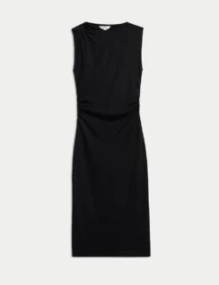 Round Neck Ruched Midi Bodycon Dress 21 Round Neck Ruched Midi Bodycon Dress -Marksandspencer Sale Store round neck ruched midi bodycon dress 9