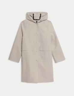 Rubber Hooded Clean Longline Parka Coat -Marksandspencer Sale Store rubber hooded clean longline parka coat 14