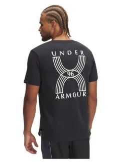 Under Armour Run 96 Crew Neck Sports Graphic T-Shirt -Marksandspencer Sale Store run 96 crew neck sports graphic t shirt 3