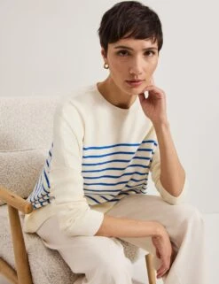 Sadie Striped Round Neck Jumper -Marksandspencer Sale Store sadie striped round neck jumper 8
