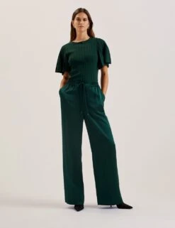 Ted Baker Umaibo Wide Leg Jogger -Marksandspencer Sale Store satin drawstring wide leg joggers 5