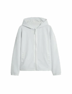 Scuba Zip Up Relaxed Hoodie -Marksandspencer Sale Store scuba zip up relaxed hoodie