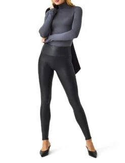 Spanx Shaping Faux Leather Leggings -Marksandspencer Sale Store shaping faux leather leggings 7