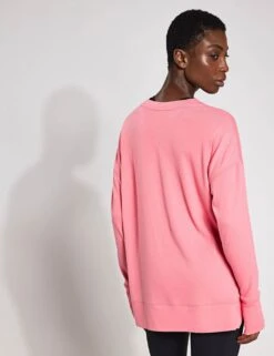 Shelby Crew Neck Step Hem Relaxed Sweatshirt -Marksandspencer Sale Store shelby crew neck step hem relaxed sweatshirt 11