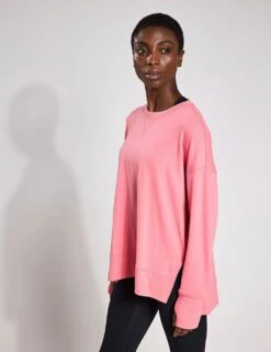 Shelby Crew Neck Step Hem Relaxed Sweatshirt -Marksandspencer Sale Store shelby crew neck step hem relaxed sweatshirt 12