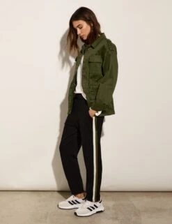 Side Stripe Straight Leg Ankle Grazer Trousers -Marksandspencer Sale Store side stripe straight leg ankle grazer trousers 6