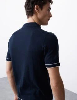 Silk Cotton Knitted Polo Shirt -Marksandspencer Sale Store silk cotton knitted polo shirt 16