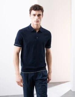 Silk Cotton Knitted Polo Shirt -Marksandspencer Sale Store silk cotton knitted polo shirt 17