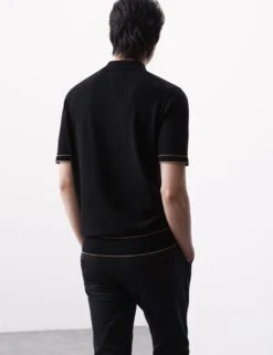 Silk Cotton Knitted Polo Shirt -Marksandspencer Sale Store silk cotton knitted polo shirt 9