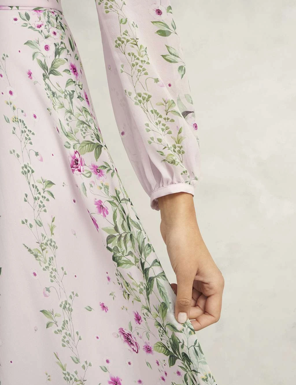 Silk Rich Floral V-Neck Midi Skater Dress 15 Silk Rich Floral V-Neck Midi Skater Dress - Image 15