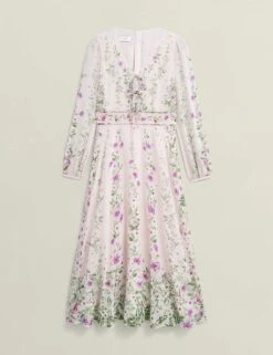 Silk Rich Floral V-Neck Midi Skater Dress 25 Silk Rich Floral V-Neck Midi Skater Dress -Marksandspencer Sale Store silk rich floral v neck midi skater dress 9