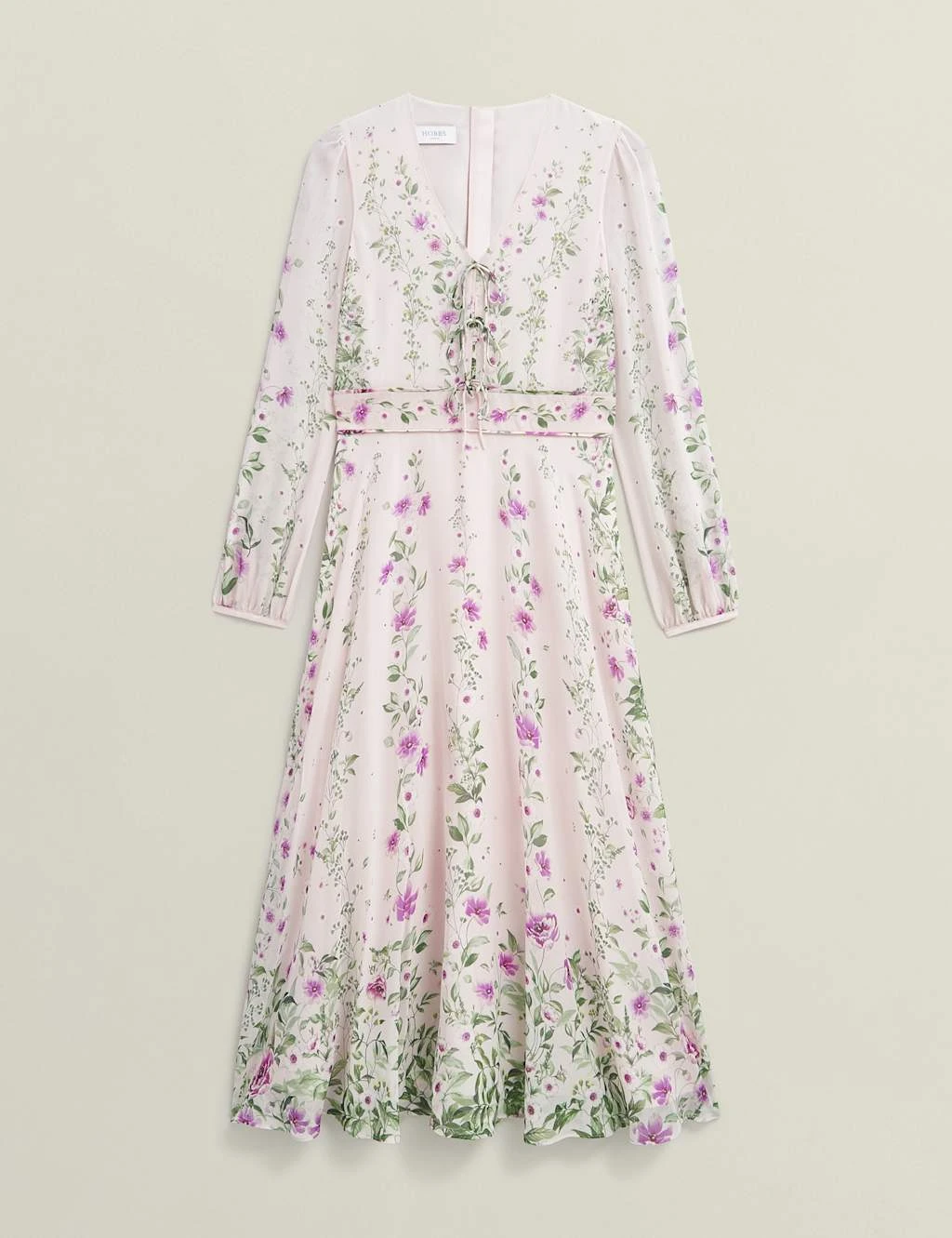 Silk Rich Floral V-Neck Midi Skater Dress 10 Silk Rich Floral V-Neck Midi Skater Dress - Image 10