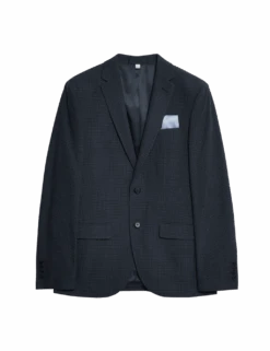 Skinny Fit Check Suit Jacket -Marksandspencer Sale Store skinny fit check suit jacket