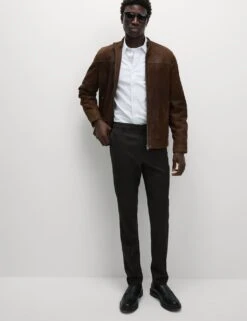 Skinny Fit Stretch Smart Trousers -Marksandspencer Sale Store skinny fit twill single pleat trousers 5