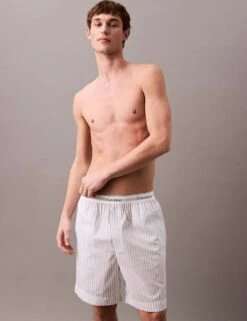 Calvin Klein Sleep Pure Cotton Striped Pyjama Shorts -Marksandspencer Sale Store sleep pure cotton striped pyjama shorts 13
