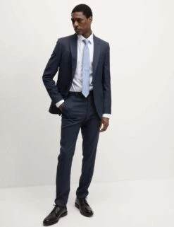 Slim Fit Check Stretch Suit Trousers -Marksandspencer Sale Store slim fit check stretch suit trousers 11