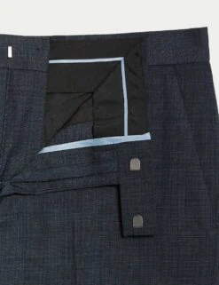 Slim Fit Check Stretch Suit Trousers -Marksandspencer Sale Store slim fit check stretch suit trousers 8