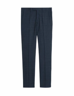 Slim Fit Check Suit Trousers -Marksandspencer Sale Store slim fit check suit trousers