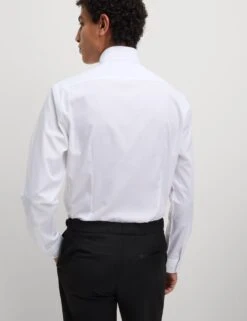 Slim Fit Cotton Blend Dress Shirt -Marksandspencer Sale Store slim fit cotton blend dress shirt 8