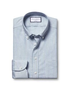 Slim Fit Cotton Rich Striped Oxford Shirt -Marksandspencer Sale Store slim fit cotton rich striped oxford shirt 6