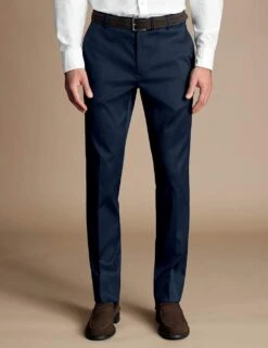 Slim Fit Cotton Rich Textured Trousers -Marksandspencer Sale Store slim fit cotton rich textured trousers 7