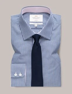 Slim Fit Easy Iron Pure Cotton Gingham Shirt -Marksandspencer Sale Store slim fit easy iron pure cotton gingham shirt 2