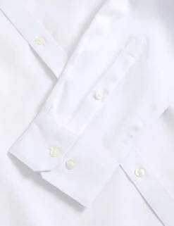 Slim Fit Easy Iron Pure Cotton Textured Shirt -Marksandspencer Sale Store slim fit non iron pure cotton textured shirt 14
