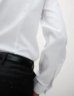 Slim Fit Easy Iron Pure Cotton Textured Shirt -Marksandspencer Sale Store slim fit non iron pure cotton textured shirt 16