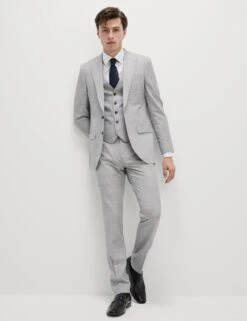 Slim Fit Prince Of Wales Check Suit Trousers 21 Slim Fit Prince Of Wales Check Suit Trousers -Marksandspencer Sale Store slim fit prince of wales check suit trousers 7