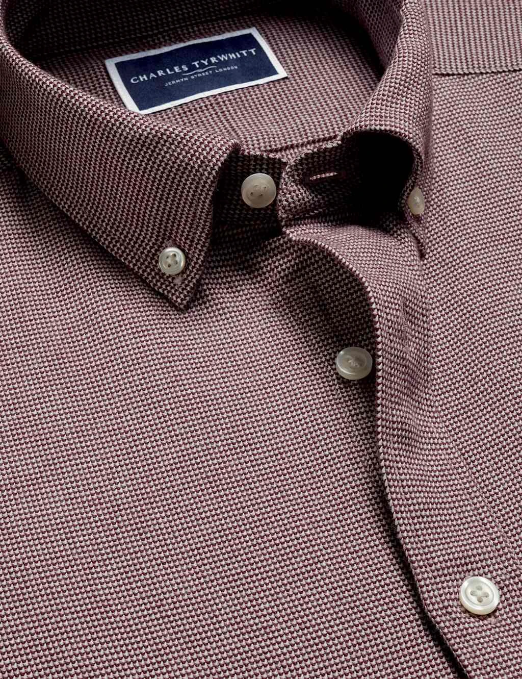 Slim Fit Pure Cotton Check Flannel Shirt 7 Slim Fit Pure Cotton Check Flannel Shirt - Image 7