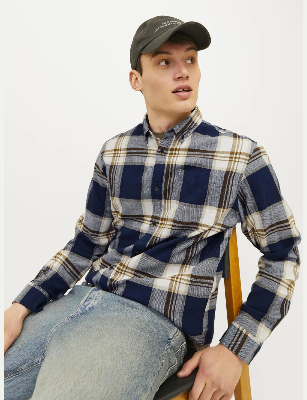 Jack & Jones Slim Fit Pure Cotton Checked Overshirt 19 Jack & Jones Slim Fit Pure Cotton Checked Overshirt - Image 19