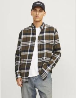 Jack & Jones Slim Fit Pure Cotton Checked Overshirt 27 Jack & Jones Slim Fit Pure Cotton Checked Overshirt -Marksandspencer Sale Store slim fit pure cotton checked overshirt 6