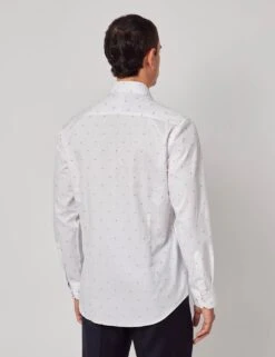 Slim Fit Pure Cotton Dobby Spot Cotton Shirt -Marksandspencer Sale Store slim fit pure cotton dobby spot cotton shirt 3