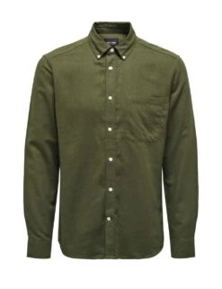 Only & Sons Slim Fit Pure Cotton Flannel Shirt -Marksandspencer Sale Store slim fit pure cotton flannel shirt 15