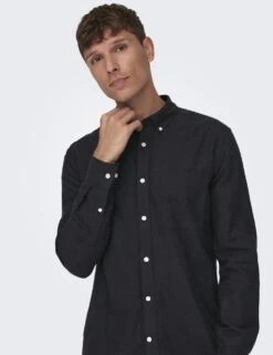 Only & Sons Slim Fit Pure Cotton Flannel Shirt -Marksandspencer Sale Store slim fit pure cotton flannel shirt 6