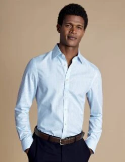 Slim Fit Pure Cotton Striped Oxford Shirt -Marksandspencer Sale Store slim fit pure cotton striped oxford shirt 11
