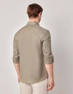Slim Fit Pure Linen Utility Shirt -Marksandspencer Sale Store slim fit pure linen utility shirt 4