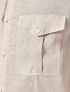 Slim Fit Pure Linen Utility Shirt -Marksandspencer Sale Store slim fit pure linen utility shirt 9