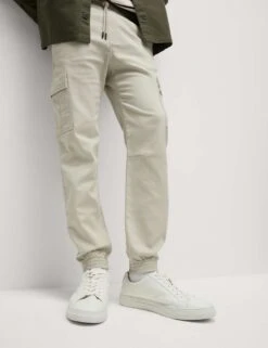 Slim Fit Stretch Cuffed Cargo Trousers -Marksandspencer Sale Store slim fit stretch cuffed cargo joggers 3