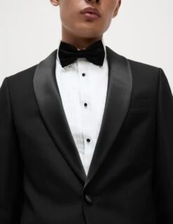 Slim Fit Shawl Collar Stretch Tuxedo Jacket 26 Slim Fit Shawl Collar Stretch Tuxedo Jacket -Marksandspencer Sale Store slim fit stretch tuxedo jacket 4