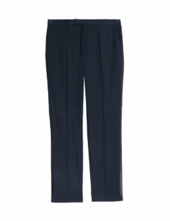 Slim Fit Stretch Tuxedo Trousers -Marksandspencer Sale Store slim fit stretch tuxedo trousers 1