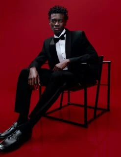 Slim Fit Stretch Tuxedo Trousers -Marksandspencer Sale Store slim fit stretch tuxedo trousers 8