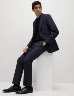 Slim Fit Machine Washable Suit Trousers -Marksandspencer Sale Store slim fit suit trousers 8