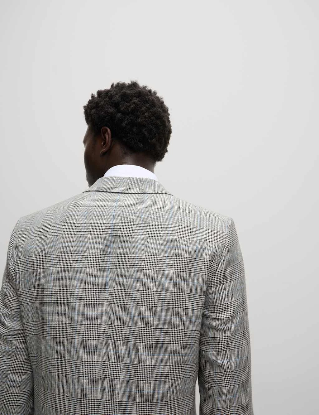 Slim Fit Wool Blend Check Suit Jacket 15 Slim Fit Wool Blend Check Suit Jacket - Image 15