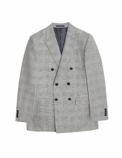 Slim Fit Wool Blend Check Suit Jacket 24 Slim Fit Wool Blend Check Suit Jacket -Marksandspencer Sale Store slim fit wool blend check suit jacket