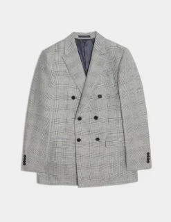 Slim Fit Wool Blend Check Suit Jacket 22 Slim Fit Wool Blend Check Suit Jacket -Marksandspencer Sale Store slim fit wool blend check suit jacket 7